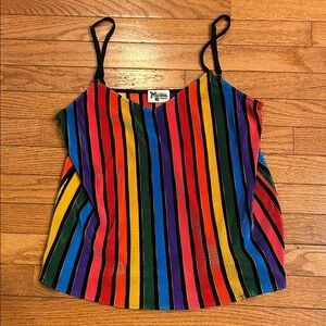 Show Me Your Mumu Women’s Julia Top Rainbow Parade Pleat Festival Whimsical